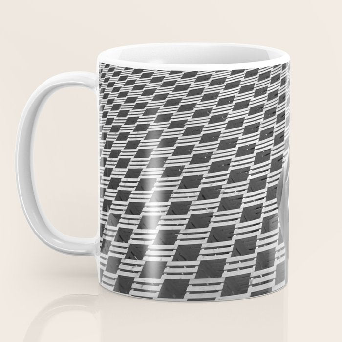 Pieces of You, Stark Modern Architecture and Male Sculpture black and white art photography Coffee Mug Gallery Image 3