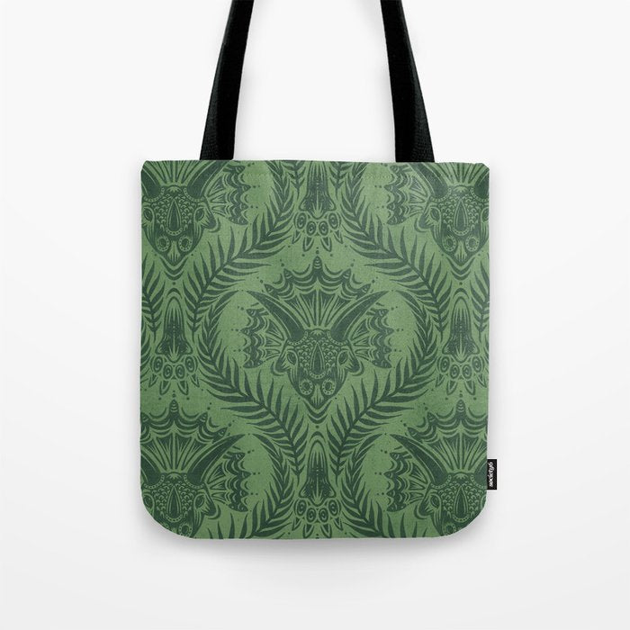 Triceratops Damask - Fern Tote Bag Gallery Image 1