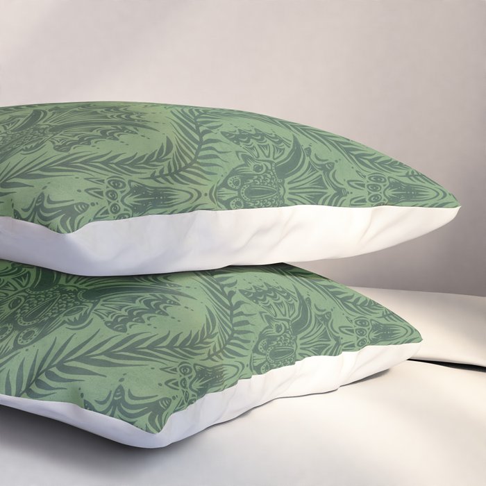 Triceratops Damask - Fern Pillow Sham Gallery Image 3