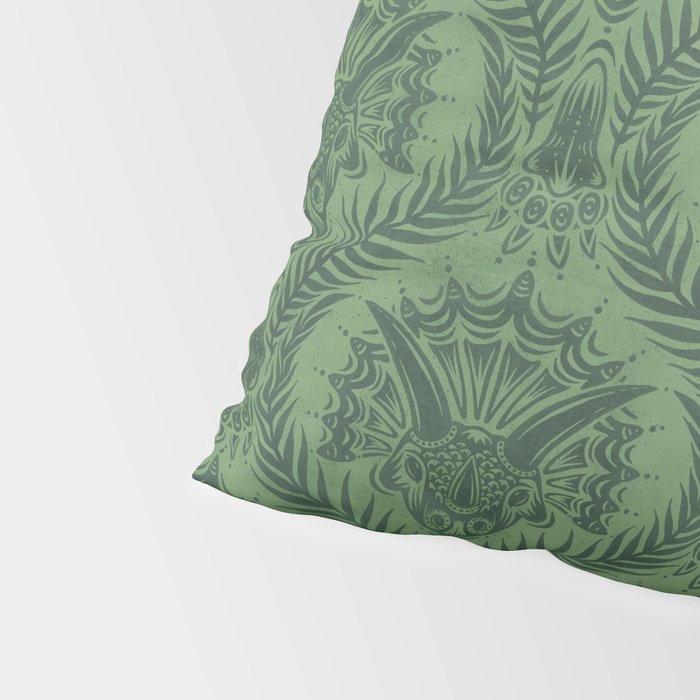 Triceratops Damask - Fern Pillow Sham Gallery Image 4