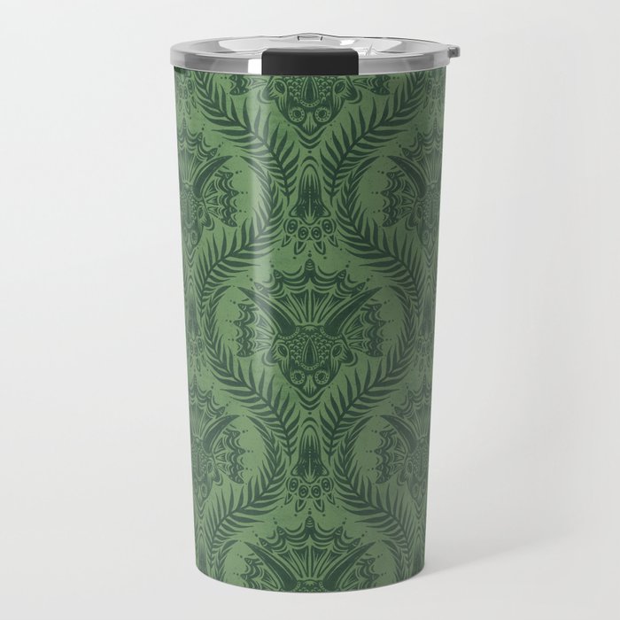Triceratops Damask - Fern Travel Mug Gallery Image 1