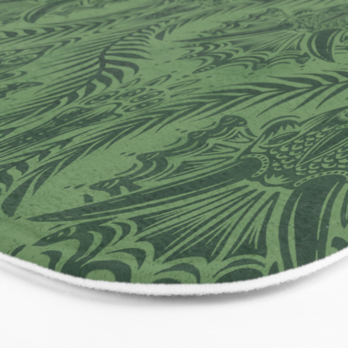 Triceratops Damask - Fern Bath Mat Gallery Image 3