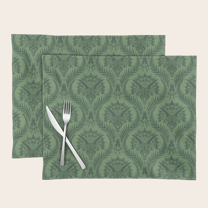 Triceratops Damask - Fern Placemat Gallery Image 1
