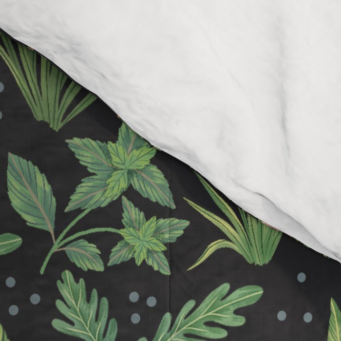 Herbs & Spices - dark Comforter Gallery Image 4