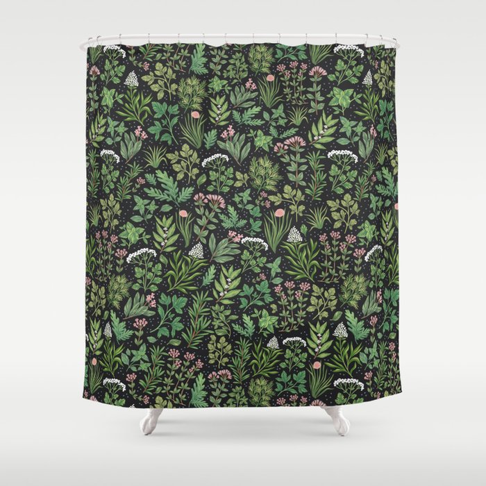 Herbs & Spices - dark Shower Curtain Gallery Image 1