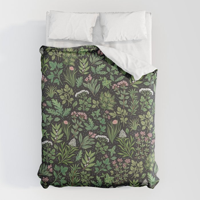 Herbs & Spices - dark Duvet Cover Gallery Image 6