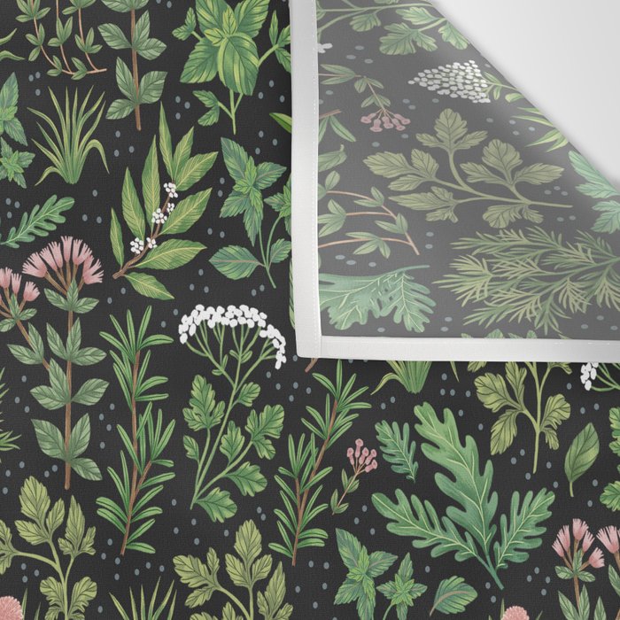 Herbs & Spices - dark Wall Tapestry Gallery Image 3