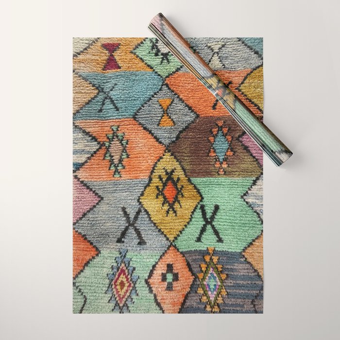 Traditional Vintage Moroccan Rug Wrapping Paper Gallery Image 1