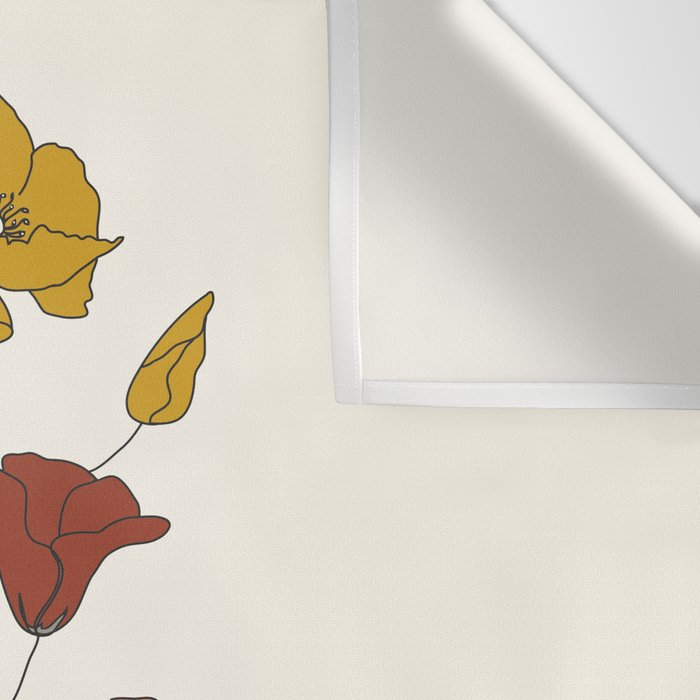 Colorful Poppy Flowers Wall Tapestry Gallery Image 3