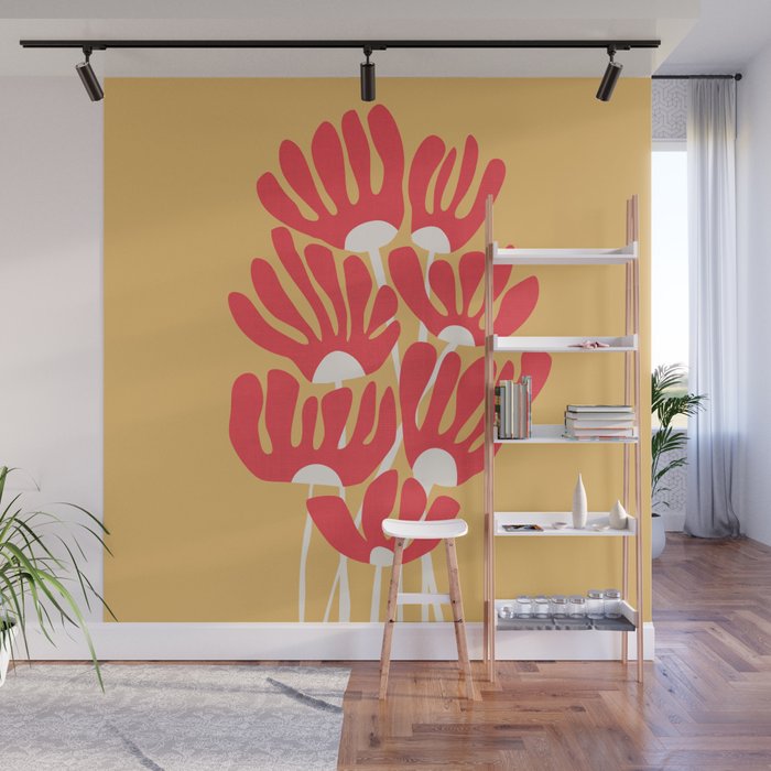 Fiery flowers Wall Mural Gallery Image 1