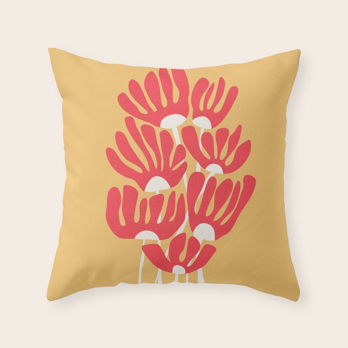 Fiery flowers Throw Pillow Gallery Image 6