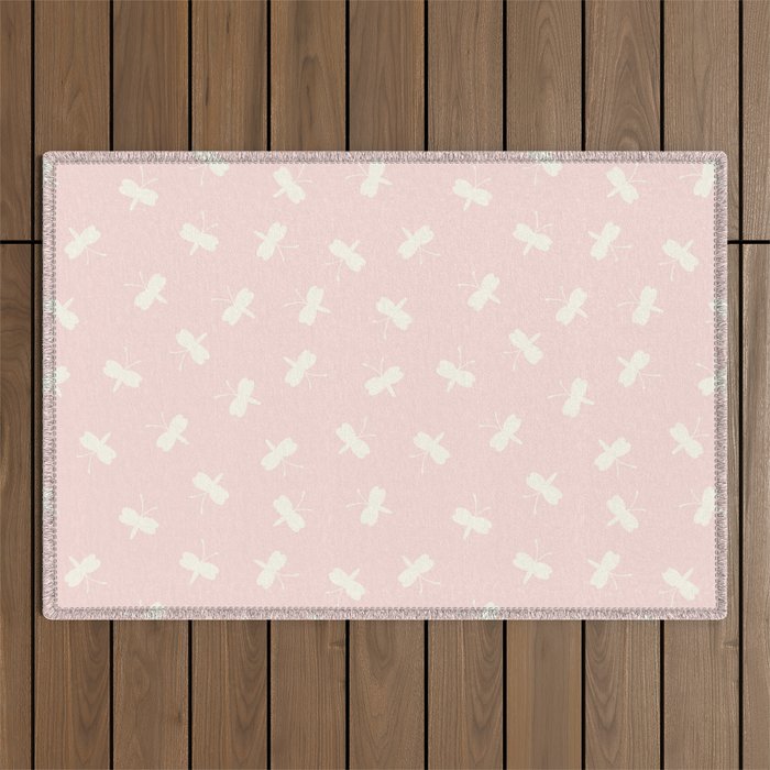 Dream Pink Butterfly Outdoor Rug Gallery Image 1