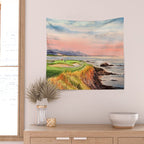 Pebble Beach Golf Course 7th Hole Wall Tapestry Gallery Image 2