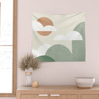 Mountains and Clouds Wall Tapestry Gallery Image 2