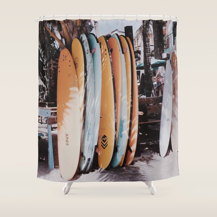 lets surf xxxvi - sayulita - mexico Shower Curtain Gallery Image 1