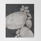 Balancing / Gray on Black Throw Blanket Gallery Image 2