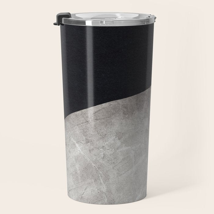 Balancing / Gray on Black Travel Mug Gallery Image 3