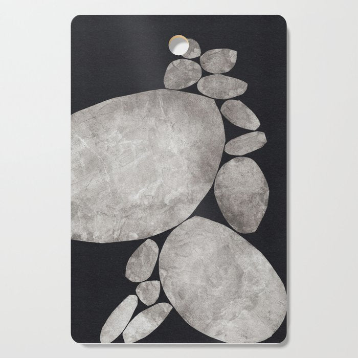 Balancing / Gray on Black Cutting Board Gallery Image 1