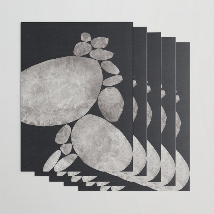Balancing / Gray on Black Wrapping Paper Gallery Image 3