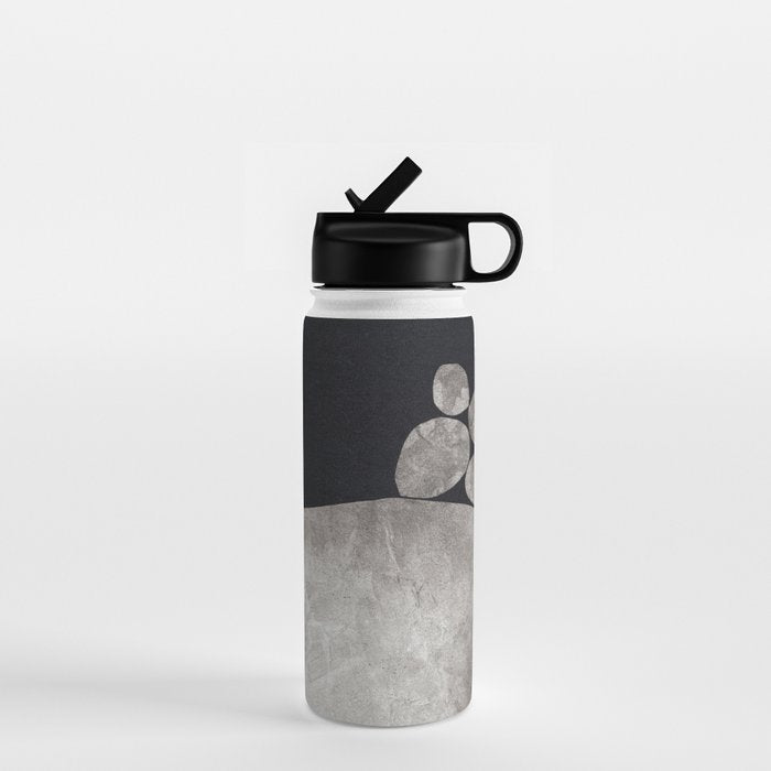 Balancing / Gray on Black Water Bottle Gallery Image 1