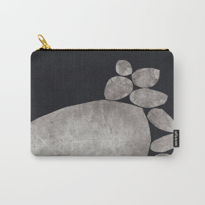 Balancing / Gray on Black Carry All Pouch Gallery Image 1