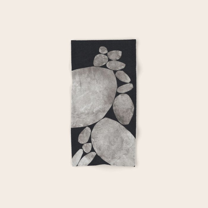 Balancing / Gray on Black Bath Towel Gallery Image 1