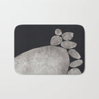 Balancing / Gray on Black Bath Mat Gallery Image 1