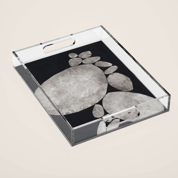 Balancing / Gray on Black Acrylic Tray Gallery Image 1