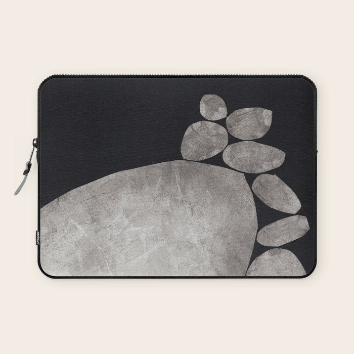 Balancing / Gray on Black Laptop Sleeve Gallery Image 1