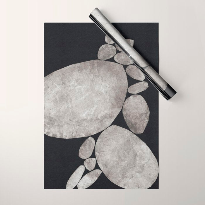 Balancing / Gray on Black Wrapping Paper Gallery Image 1
