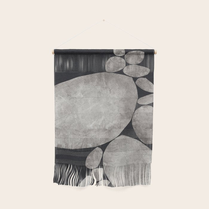 Balancing / Gray on Black Wall Hanging Gallery Image 1