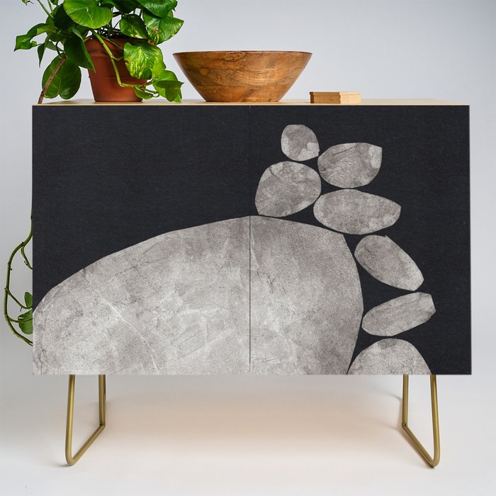 Balancing / Gray on Black Credenza Gallery Image 1
