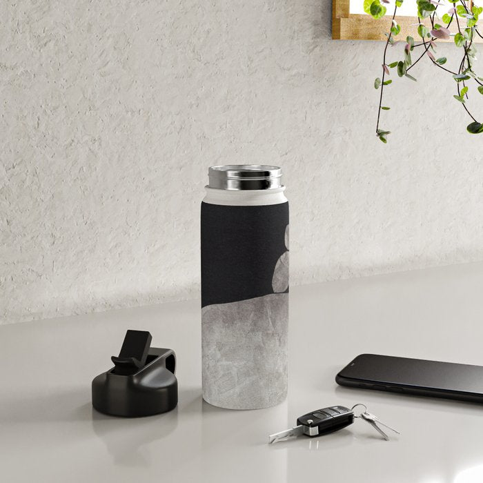 Balancing / Gray on Black Water Bottle Gallery Image 4