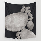 Balancing / Gray on Black Wall Tapestry Gallery Image 4