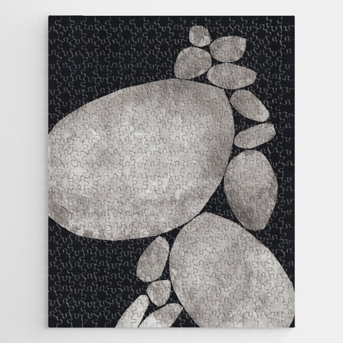 Balancing / Gray on Black Jigsaw Puzzle Gallery Image 1