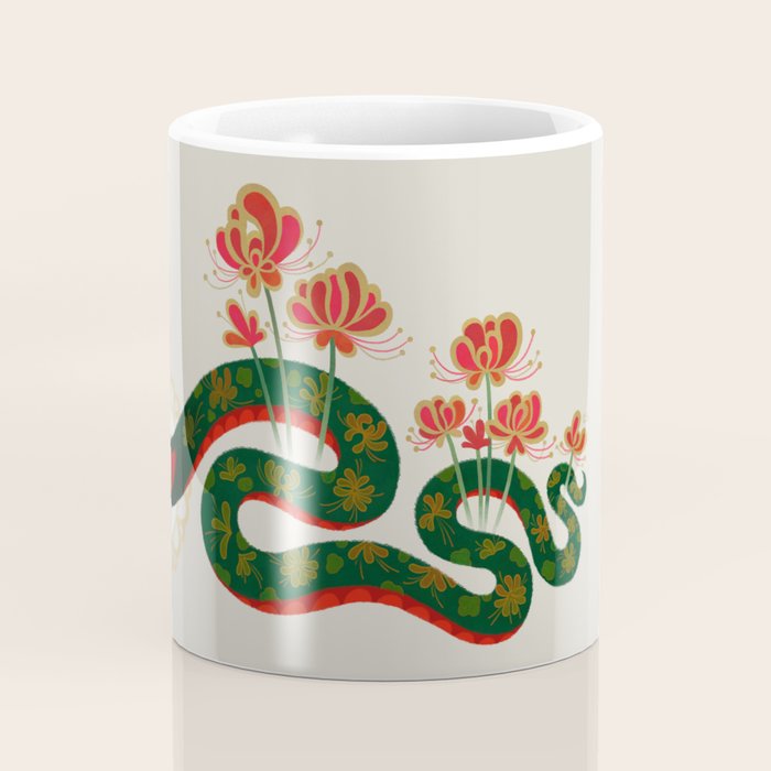 Snake and flowers Coffee Mug Gallery Image 4