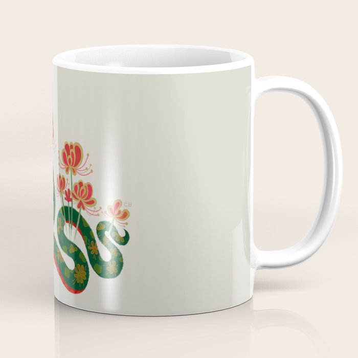Snake and flowers Coffee Mug Gallery Image 1