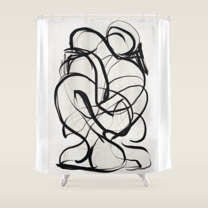 Abstract Art Hug 2 Shower Curtain Gallery Image 1