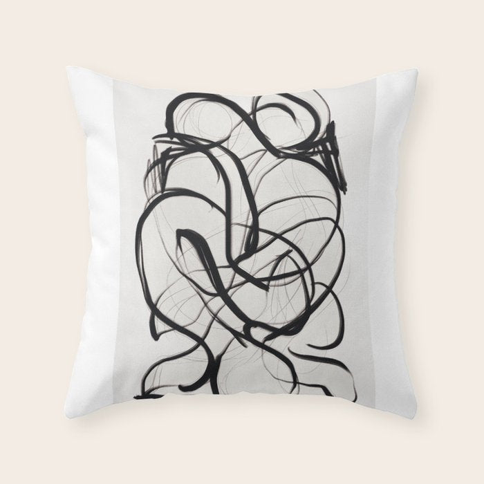 Abstract Art Hug 2 Throw Pillow Gallery Image 6