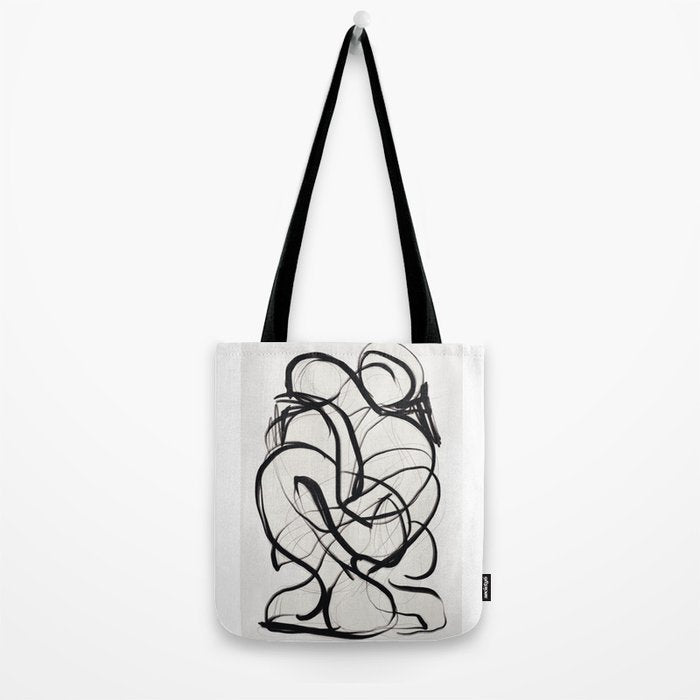 Abstract Art Hug 2 Tote Bag Gallery Image 2