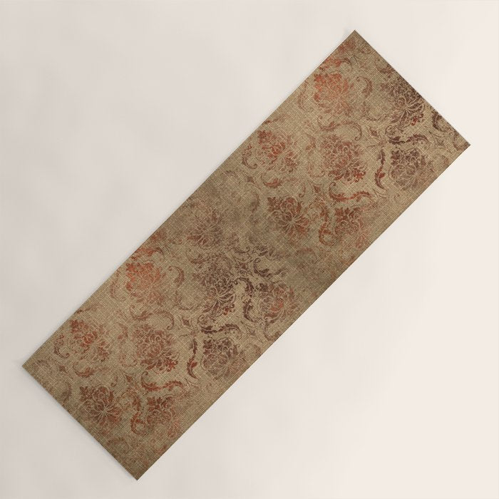 Aged Damask Texture 1 Yoga Mat Gallery Image 1