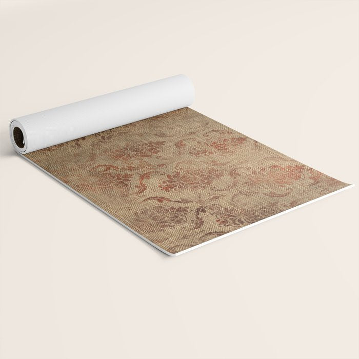 Aged Damask Texture 1 Yoga Mat Gallery Image 2