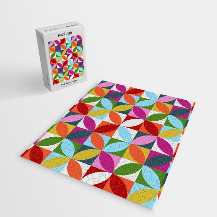 Colorful Retro Pattern Jigsaw Puzzle Gallery Image 2