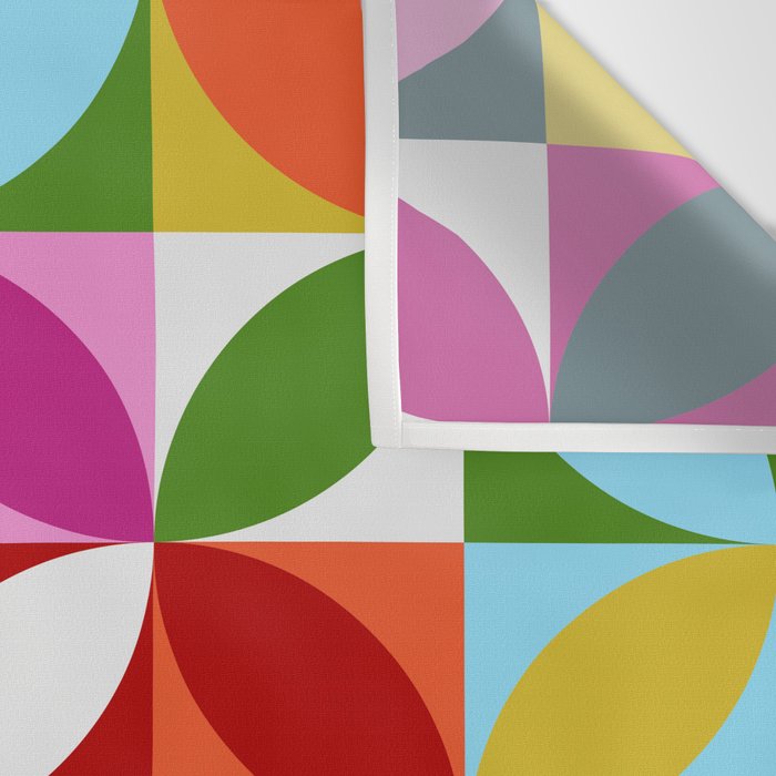 Colorful Retro Pattern Wall Tapestry Gallery Image 3