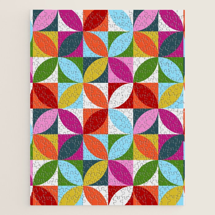 Colorful Retro Pattern Jigsaw Puzzle Gallery Image 1