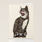 Indian desert cat off white Stationery Card Gallery Image 2