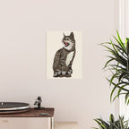 Indian desert cat off white Poster Gallery Image 2