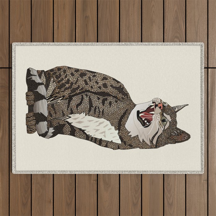 Indian desert cat off white Outdoor Rug Gallery Image 1