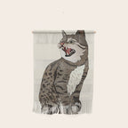 Indian desert cat off white Wall Hanging Gallery Image 1