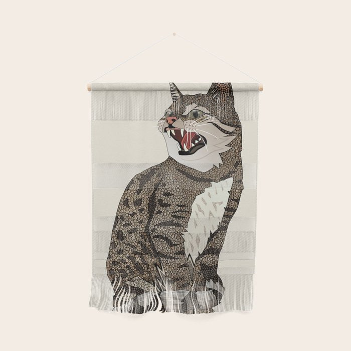 Indian desert cat off white Wall Hanging Gallery Image 1